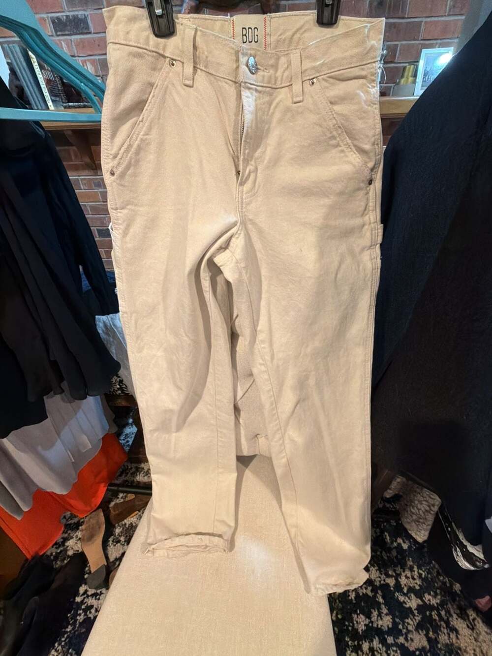 BDG Urban Outfitters Beige Canvas Carpenter Pants Utility Jeans